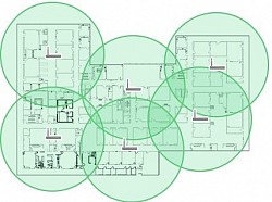 A networking coverage map of a 2D home layout